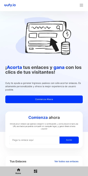 Cuty.io | URL Shortener Captura de pantalla 0