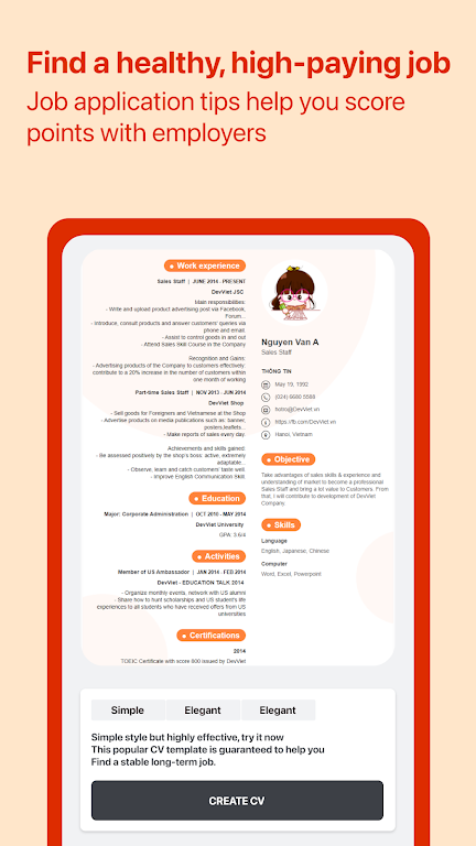 Cover Letter for Job App スクリーンショット 1