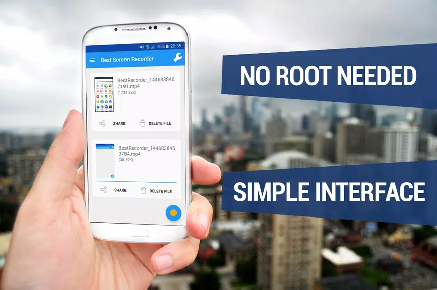 REC HD Screen Recorder No-Root Captura de pantalla 0