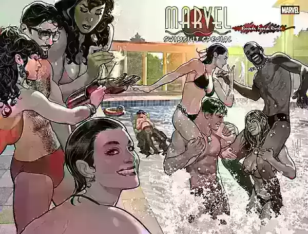 Marvel se burla de las pieles de traje de baño para rivales en el cómic de verano especial