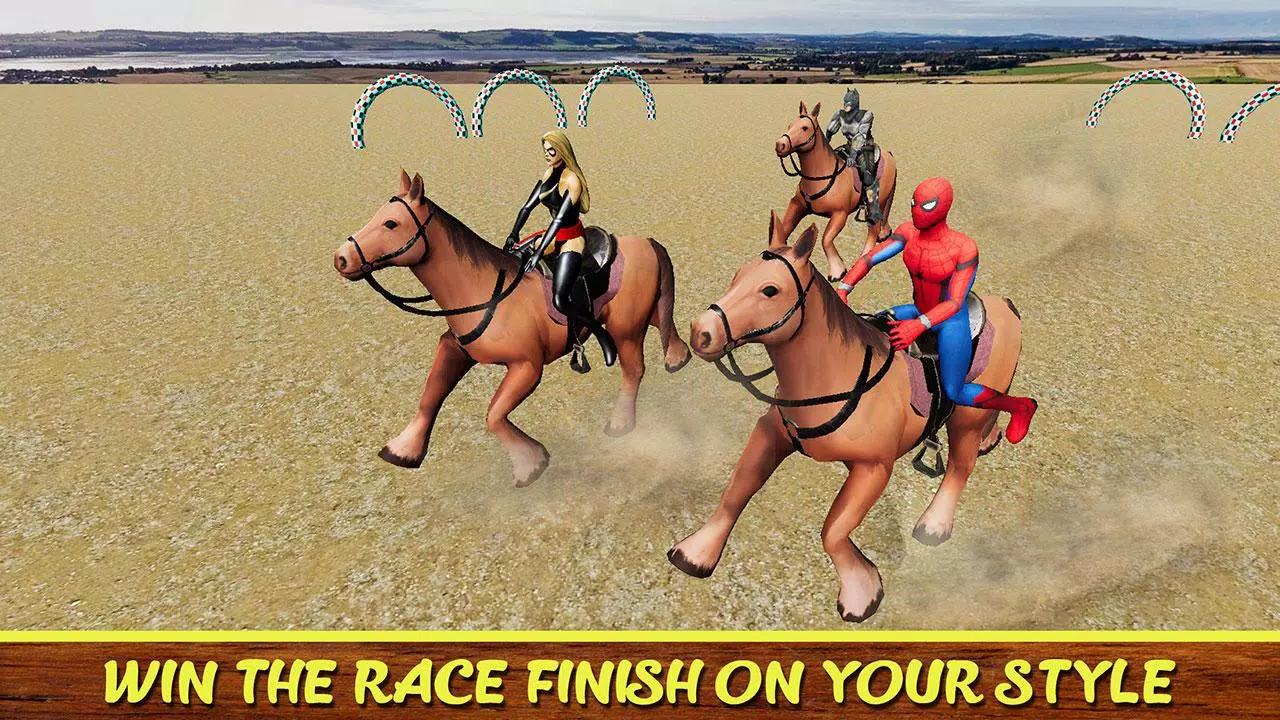 Diligent SuperHeroes Horse Riding 3d Screenshot 3