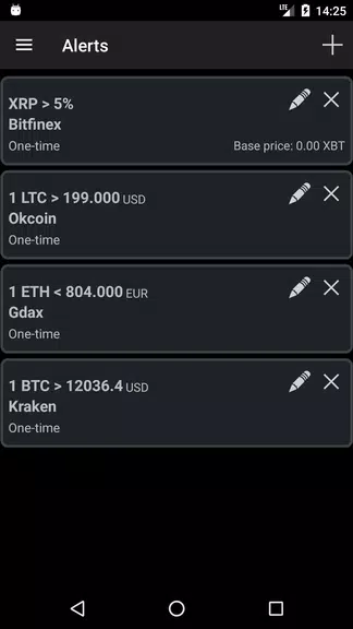 Bitcoin Ticker Widget Скриншот 3