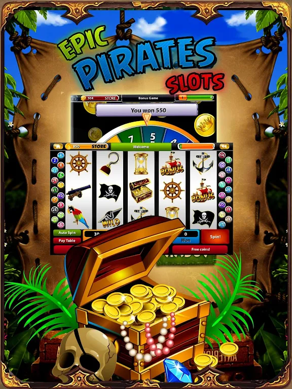 Pirate Treasure Mega Slots স্ক্রিনশট 1