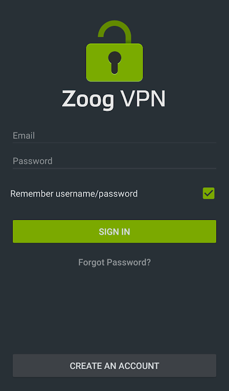 Zoog VPN Zrzut ekranu 1