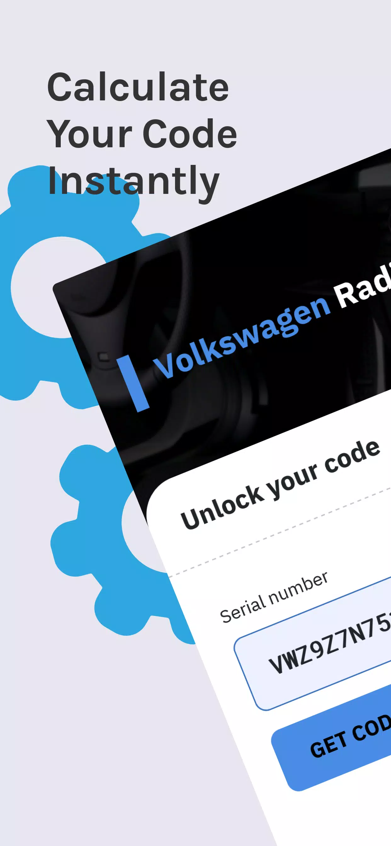 VW Radio Code Generator Captura de pantalla 0