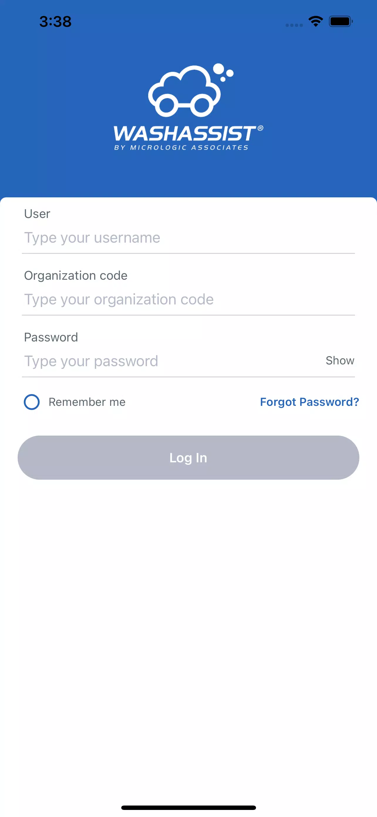 Schermata WashAssist Dashboard 2