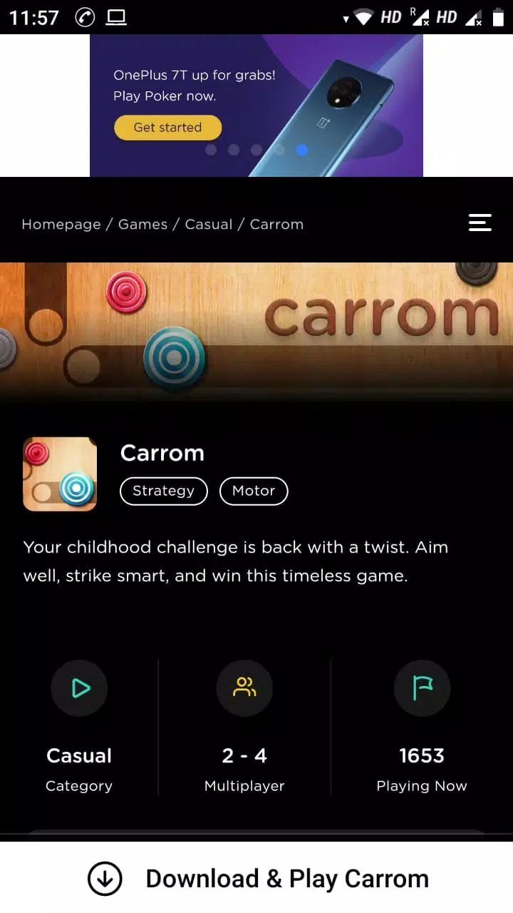 Schermata GetMega Carrom Party 1