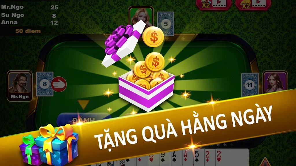 Tien Len - Thirteen - Mien Nam Offline - Chip スクリーンショット 3
