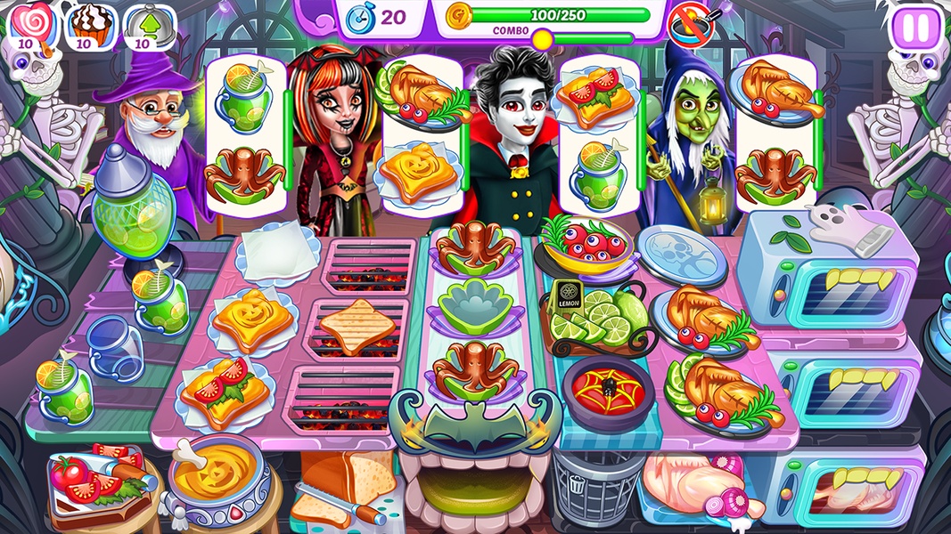 Halloween Madness Cooking Game ဖန်သားပြင်ဓာတ်ပုံ 0