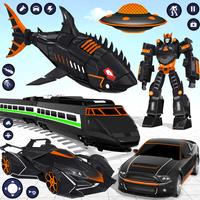 Shark Robot Car Transform Game