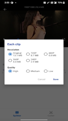Video Splitter & Trim Videos Ảnh chụp màn hình 0