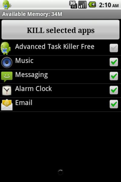 Advanced Task Killer Captura de pantalla 0