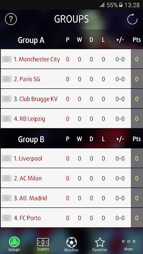 Live Scores for Champions League スクリーンショット 1