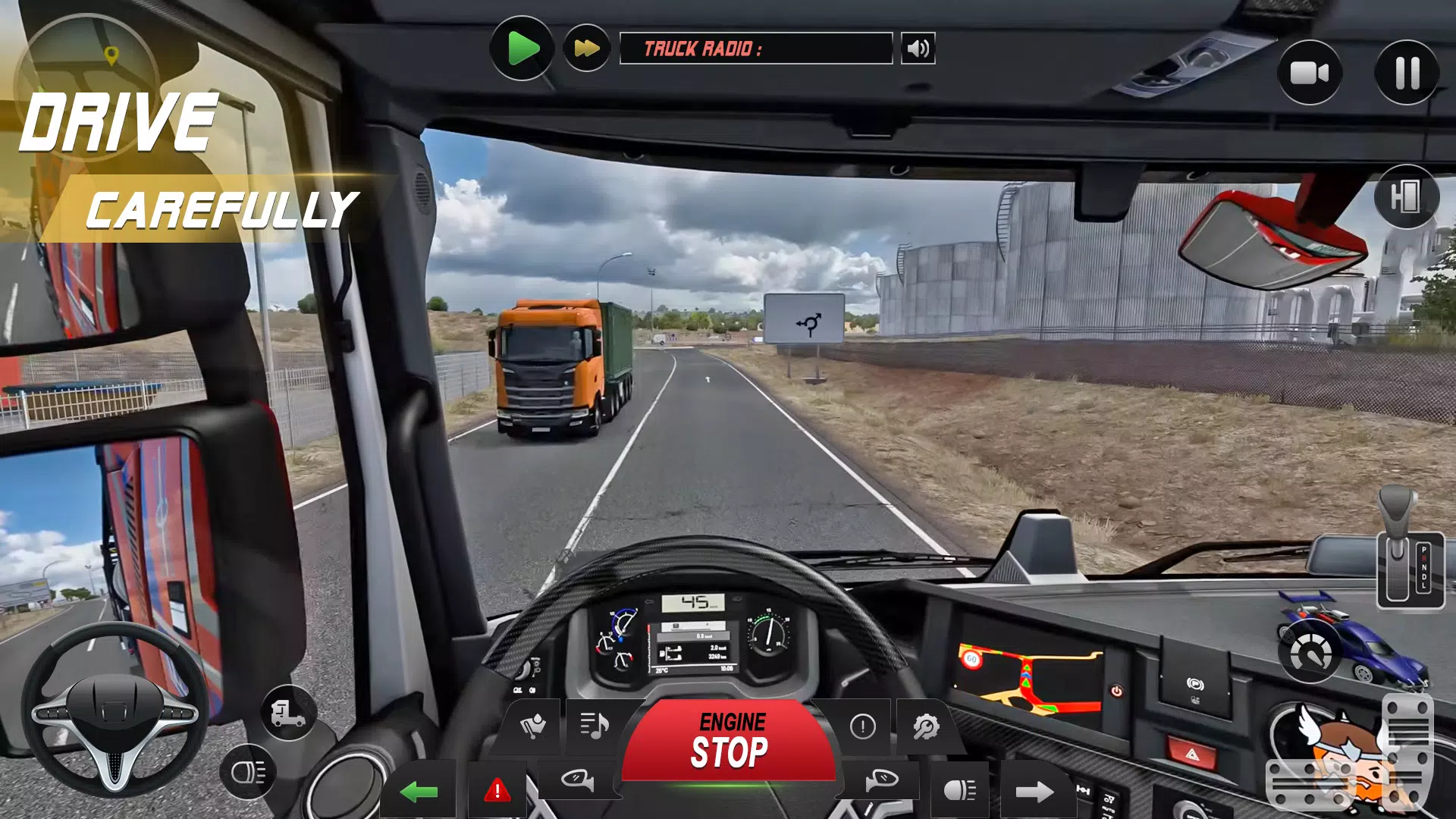 Euro Truck Driving Game 3d ဖန်သားပြင်ဓာတ်ပုံ 3