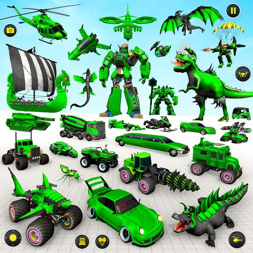 Heli机器人汽车游戏：机器人游戏-机器人变形游戏應用截圖第0張