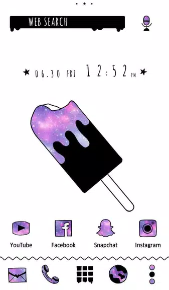 Popsicle Galaxy Theme Captura de tela 0