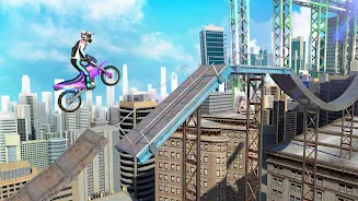 Bike Stunts 3D - Rooftop Chall ภาพหน้าจอ 1