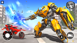 Real Robot Bike Transform Game Tangkapan skrin 0