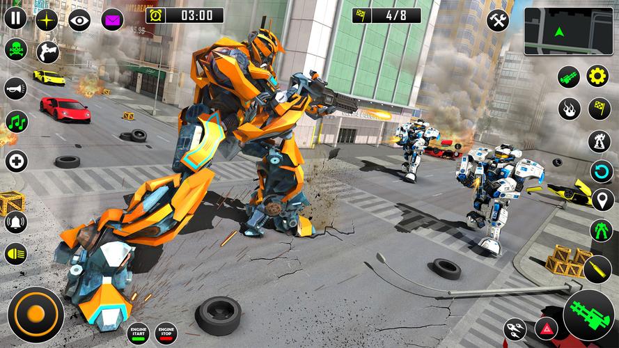 Shark Robot Car Game 3d Скриншот 3