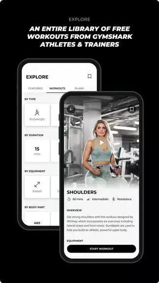 Schermata Gymshark Training: Fitness App 1