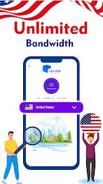 USA VPN - Fast Proxy VPN Tangkapan skrin 0