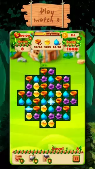 Fairy Forest - match 3 games 스크린샷 0