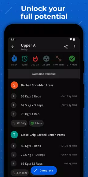 Progression - Fitness Tracker Captura de pantalla 1