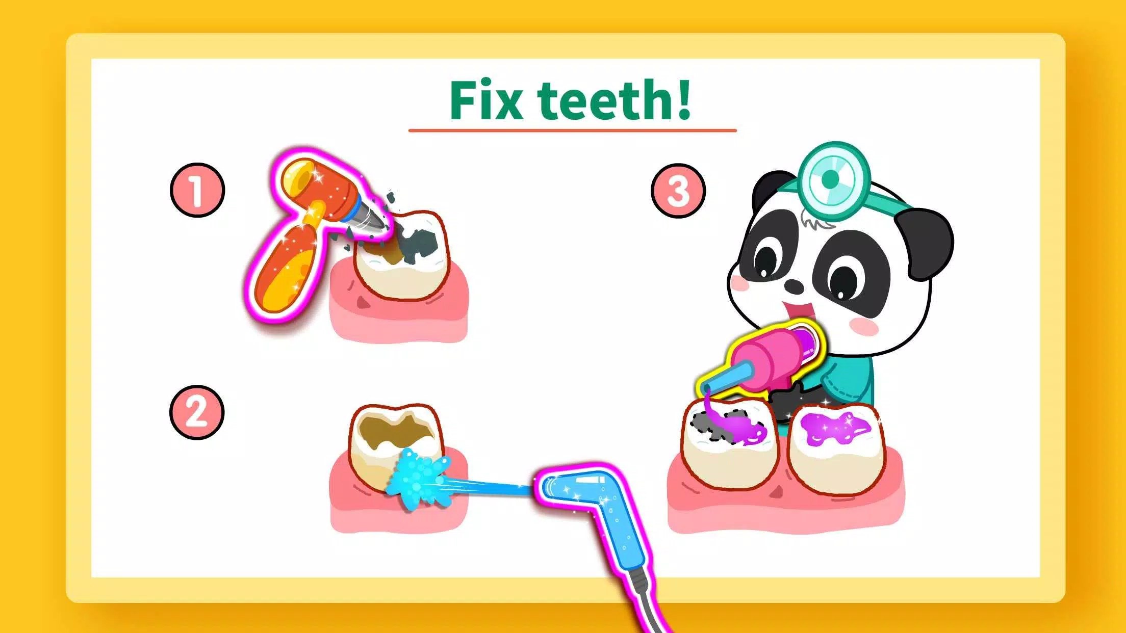 Bebê Panda: cuidado dental Captura de tela 1