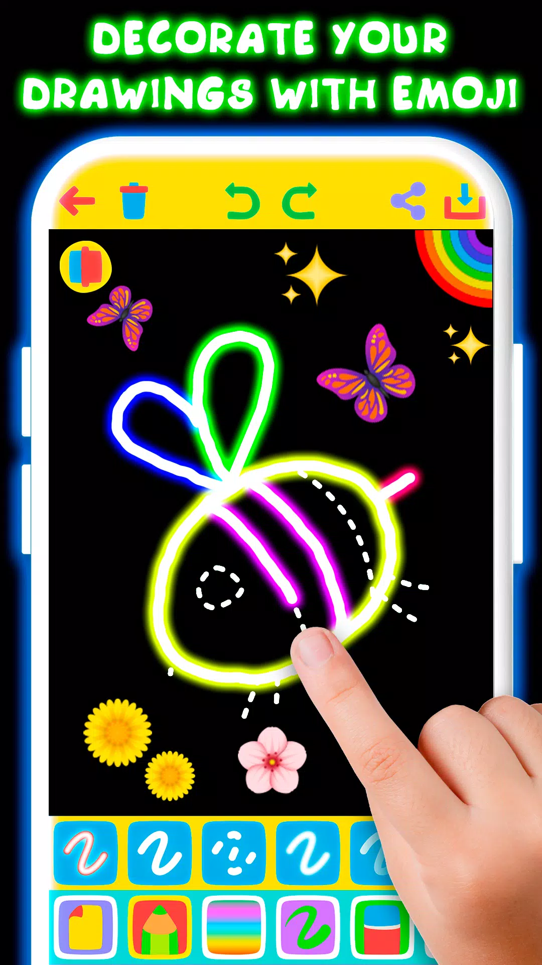 Schermata Drawing For Kids - Glow Draw 2