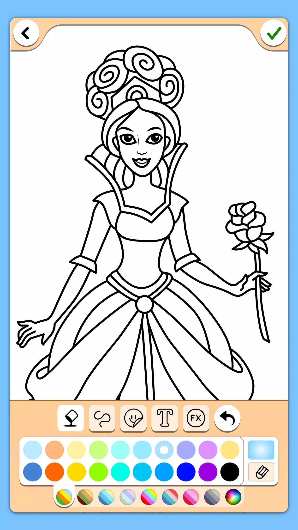 Princess Coloring Game Ảnh chụp màn hình 2