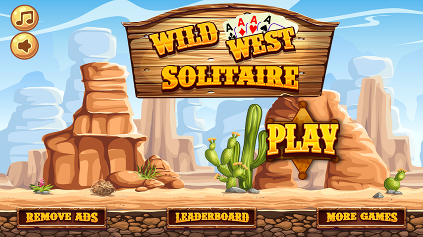 Wild West Tri Peaks Solitaire Captura de pantalla 0