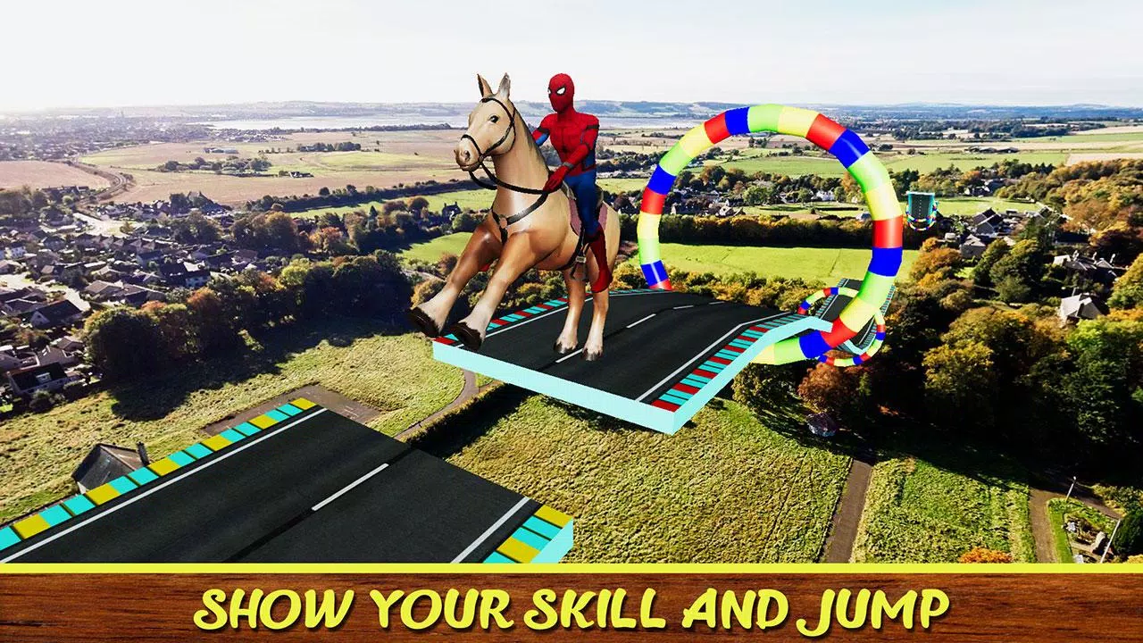 Diligent SuperHeroes Horse Riding 3d Screenshot 0