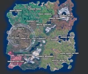 Guía del mapa de Fortnite Mobile Battle Royale: todas las ubicaciones, NPC y desove