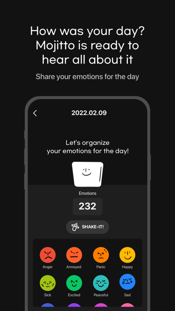 Mojitto - Daily Emoji Diary ဖန်သားပြင်ဓာတ်ပုံ 2