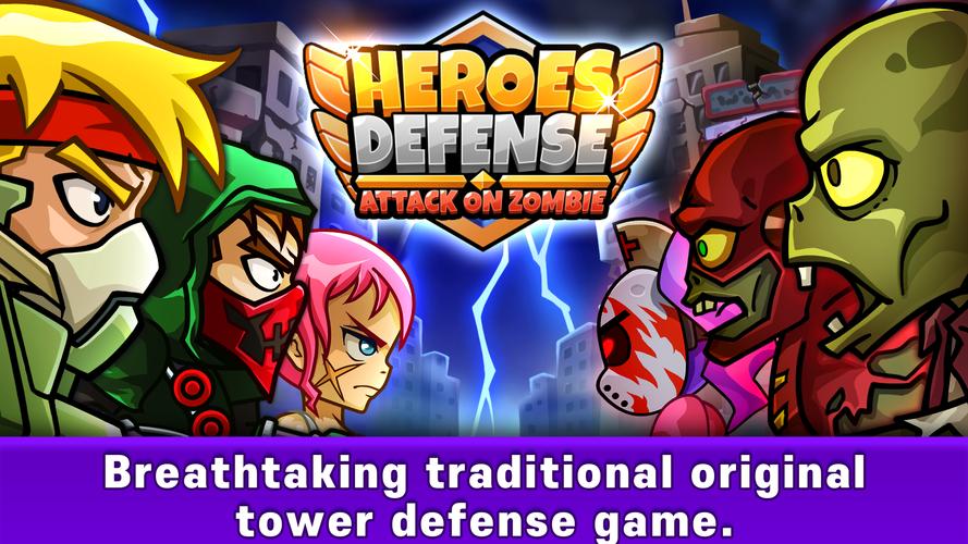 Heroes Defense: Attack Zombie スクリーンショット 1