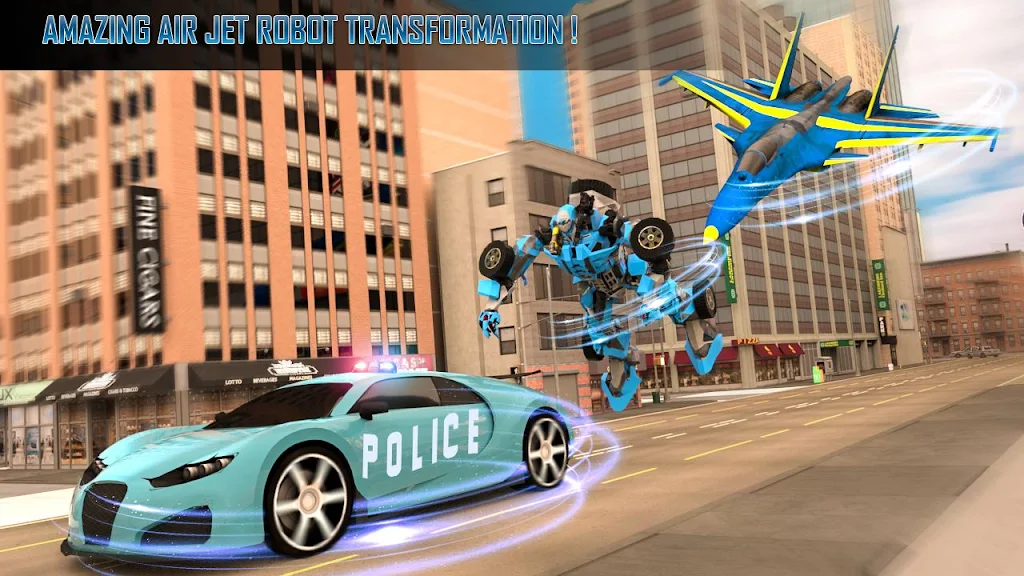 Police Air Jet Multi Robot Shooting Game スクリーンショット 1