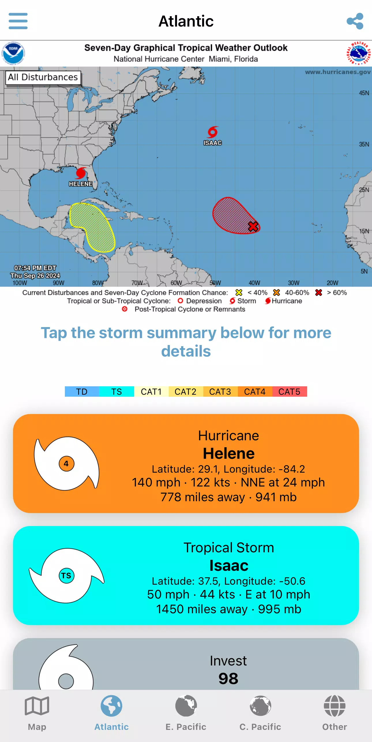 Tropical Hurricane Tracker ဖန်သားပြင်ဓာတ်ပုံ 0