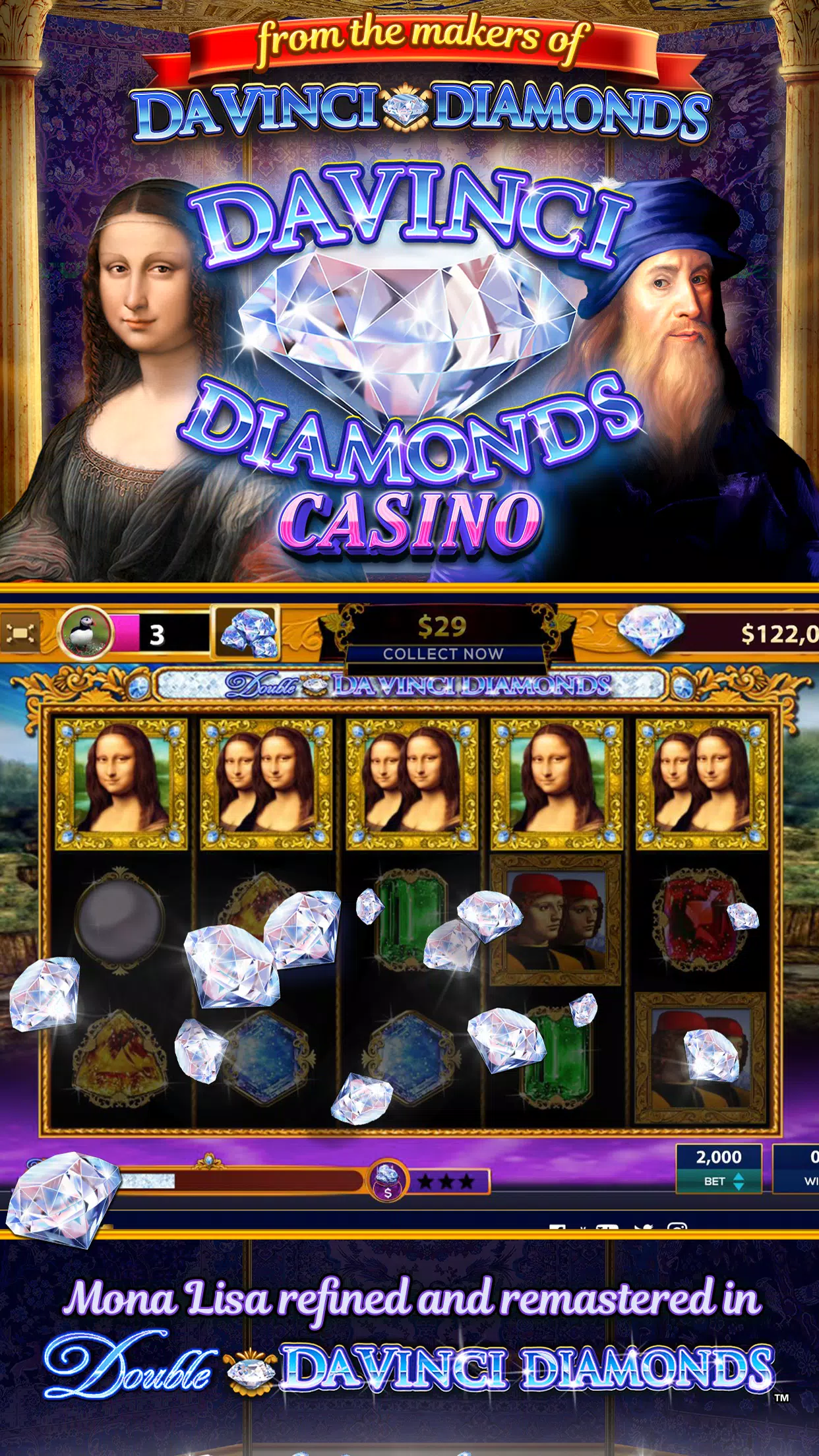 Da Vinci Diamonds Casino स्क्रीनशॉट 0