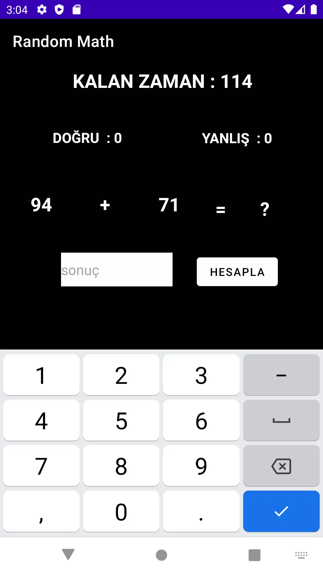 Random Math Ekran Görüntüsü 2