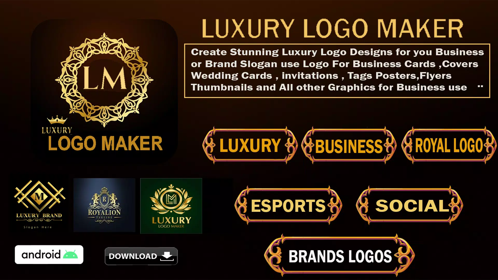 Luxury Logo maker, Logo Design Ảnh chụp màn hình 0