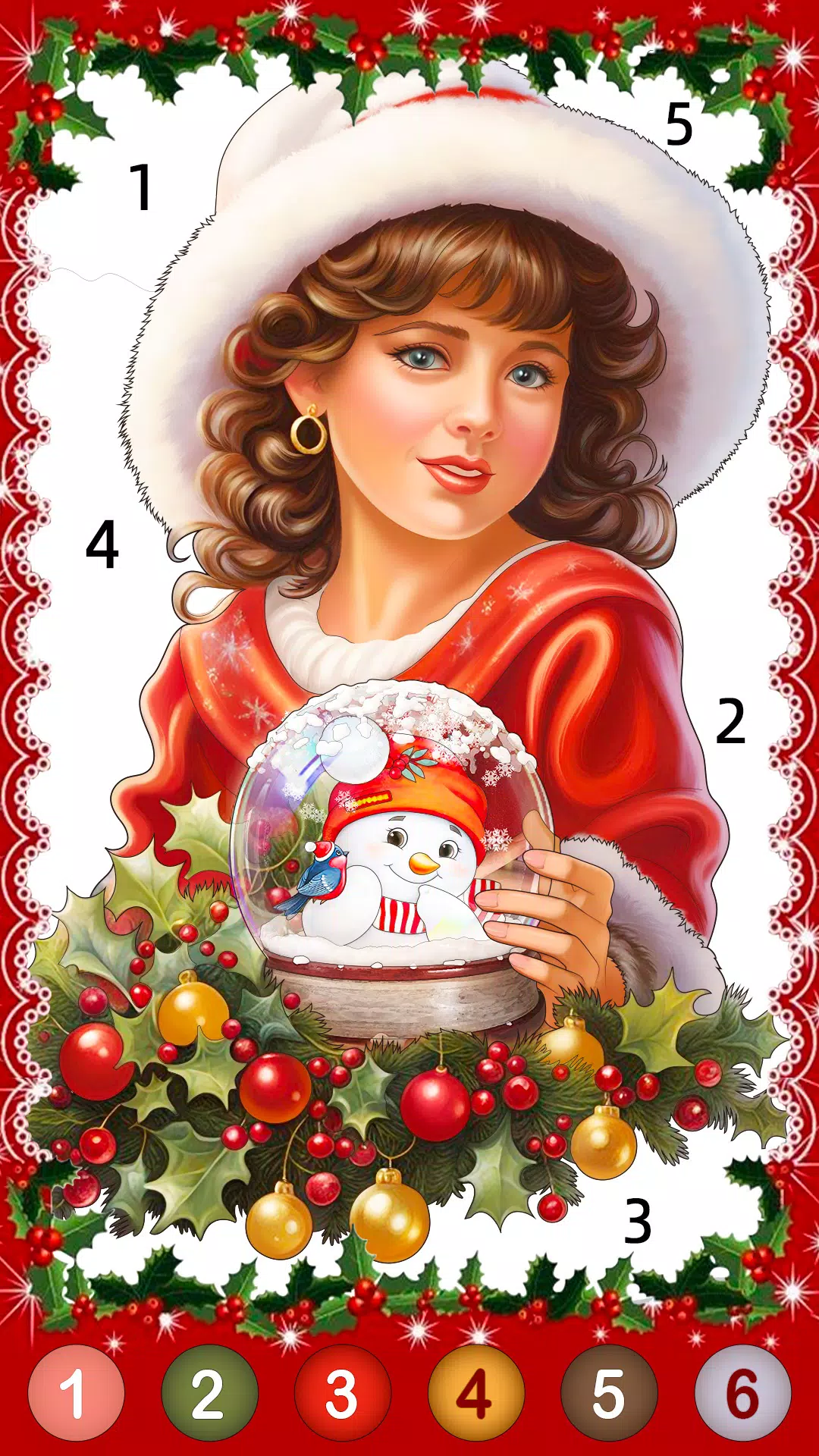 Christmas Game Color by number স্ক্রিনশট 1