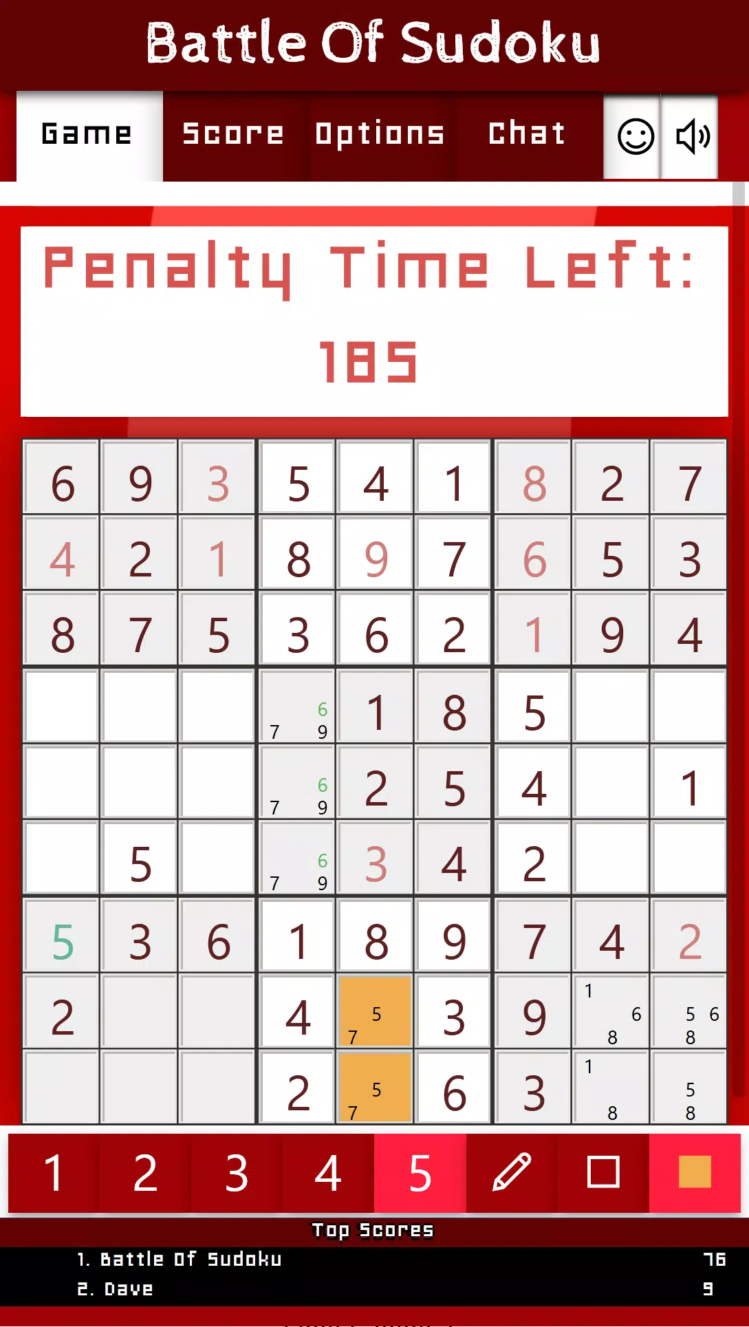 Schermata Battle Of Sudoku 2