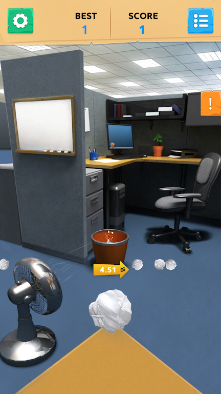 Paper Toss Office - Jerk Boss Tangkapan skrin 1