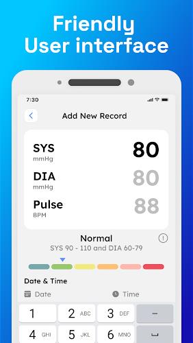 Blood Pressure Monitor App Captura de pantalla 0