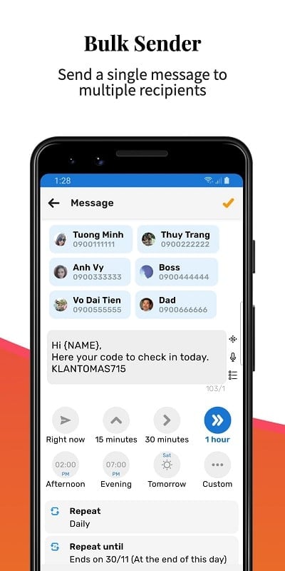 Auto Text: Automatic Message スクリーンショット 3