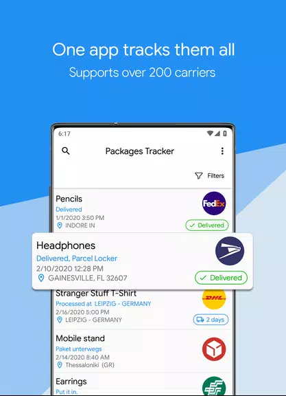 Packages Tracker Captura de pantalla 0