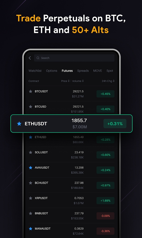 Delta Exchange Zrzut ekranu 1