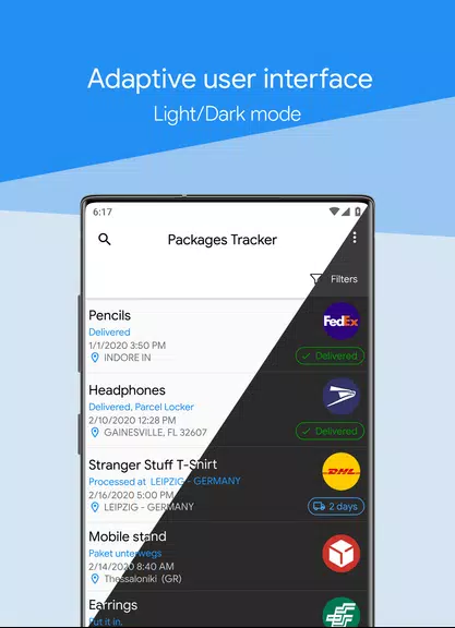 Packages Tracker ภาพหน้าจอ 1