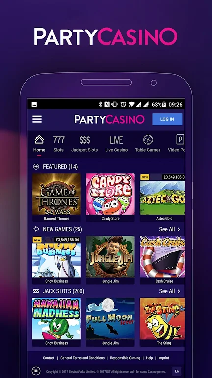 PartyCasino Casino: Roulette, Blackjack, & Slots ဖန်သားပြင်ဓာတ်ပုံ 0