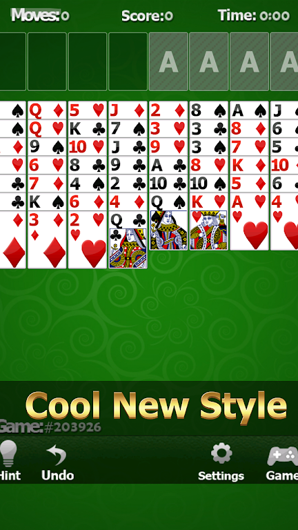 Solitaire Free Cell ဖန်သားပြင်ဓာတ်ပုံ 2